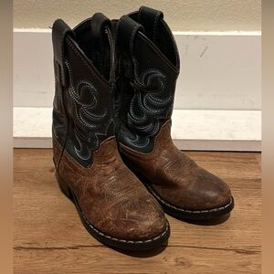 Cody James Kids Leather Cowboy Boots Size 9